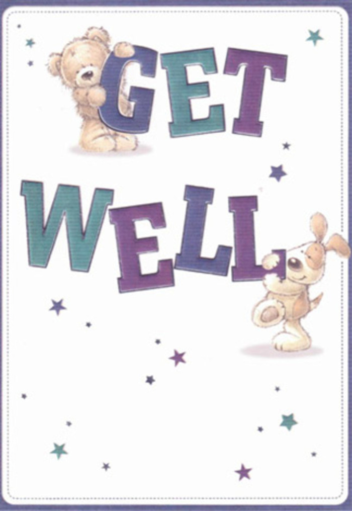 A celebration of resilient encouragement unfolds on this get well card, capturing the unique blend of East Asian charm and community spirit found throughout Chinatown. The main illustration centres around a friendly bear and an exuberant puppy, depicted in soft, inviting hues reminiscent of the cosy interiors of family-run shops on Lisle Street. Dancing stars in violet and blue twinkle playfully around them, scattering symbolic good wishes throughout the scene, much like the paper lanterns that illuminate the night above the warded alleyways. The bold typography, shaded in majestic purples and cool aquas, anchors the design with cheerful confidence-its joyful energy not unlike the feeling of stepping into a flower shop on a brisk morning. The bear's fluff and the velvety puppy ears evoke the comfort and warmth of a well-wrapped bouquet crafted by Chinatown Flowers, ready for same-day delivery to homes or businesses. The card exudes a lightness and sense of positivity, perfect for brightening any recovery with the heartfelt care that thrives in the Chinatown community.